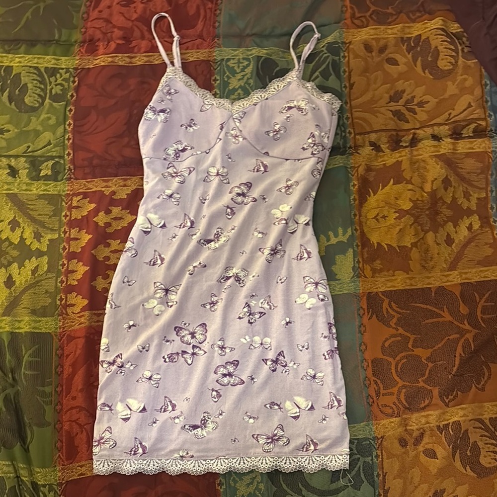 Full Tilt Purple Chemise Lace Detail Sleepwear